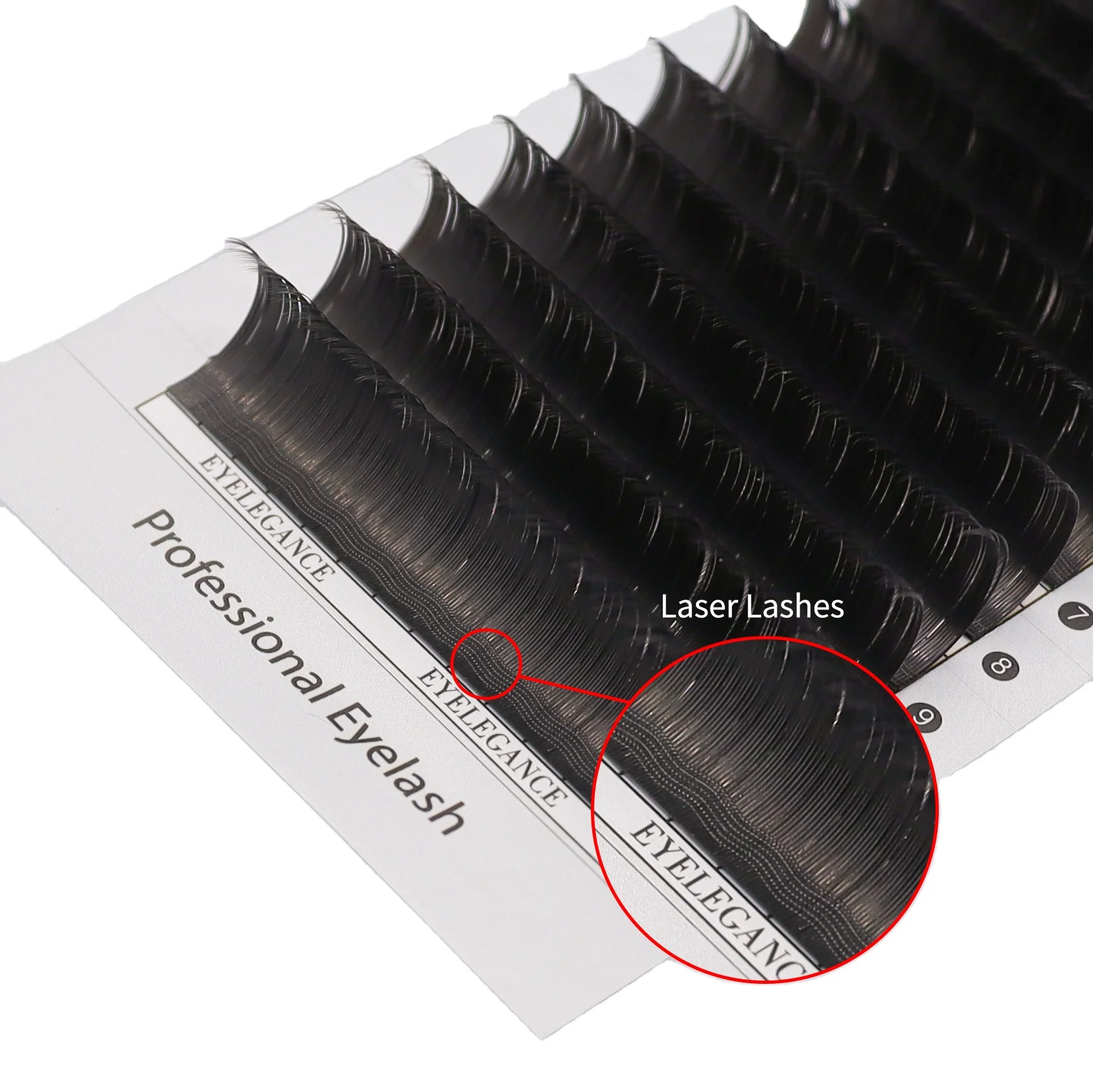 Guangzhou false eyelash factory Professional Eyelashes Vendor Soft 0.15 0.20 0.25 Laser Flat Ellipse Flat Eyelash Extensions