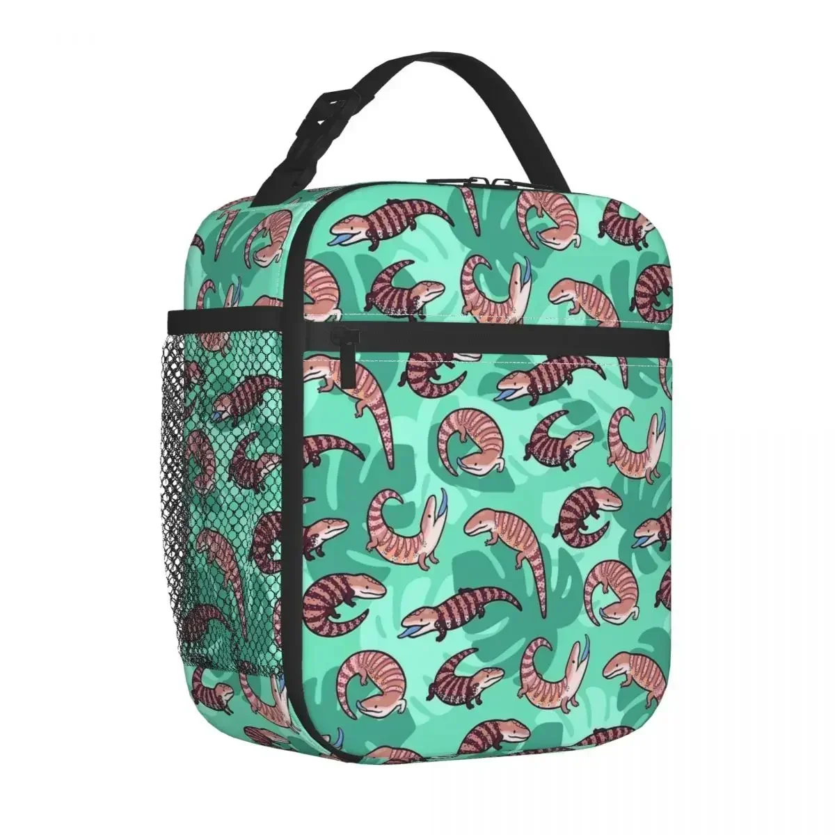 

Blue Tongue Skink Cartoon Lizard Halmahera Insulated Lunch Bag Cooler Bag Lunch Container Lunch Box Tote Girl Boy Office Outdoor