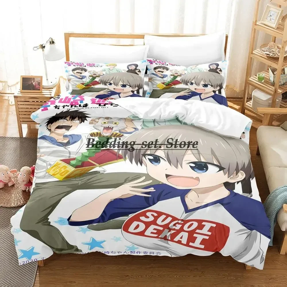 

Uzaki-chan Wants to Hang Out! Bedding Set Single Twin Full Queen King Size Bed Set Aldult Kid Bedroom Duvetcover Sets 3D Anime