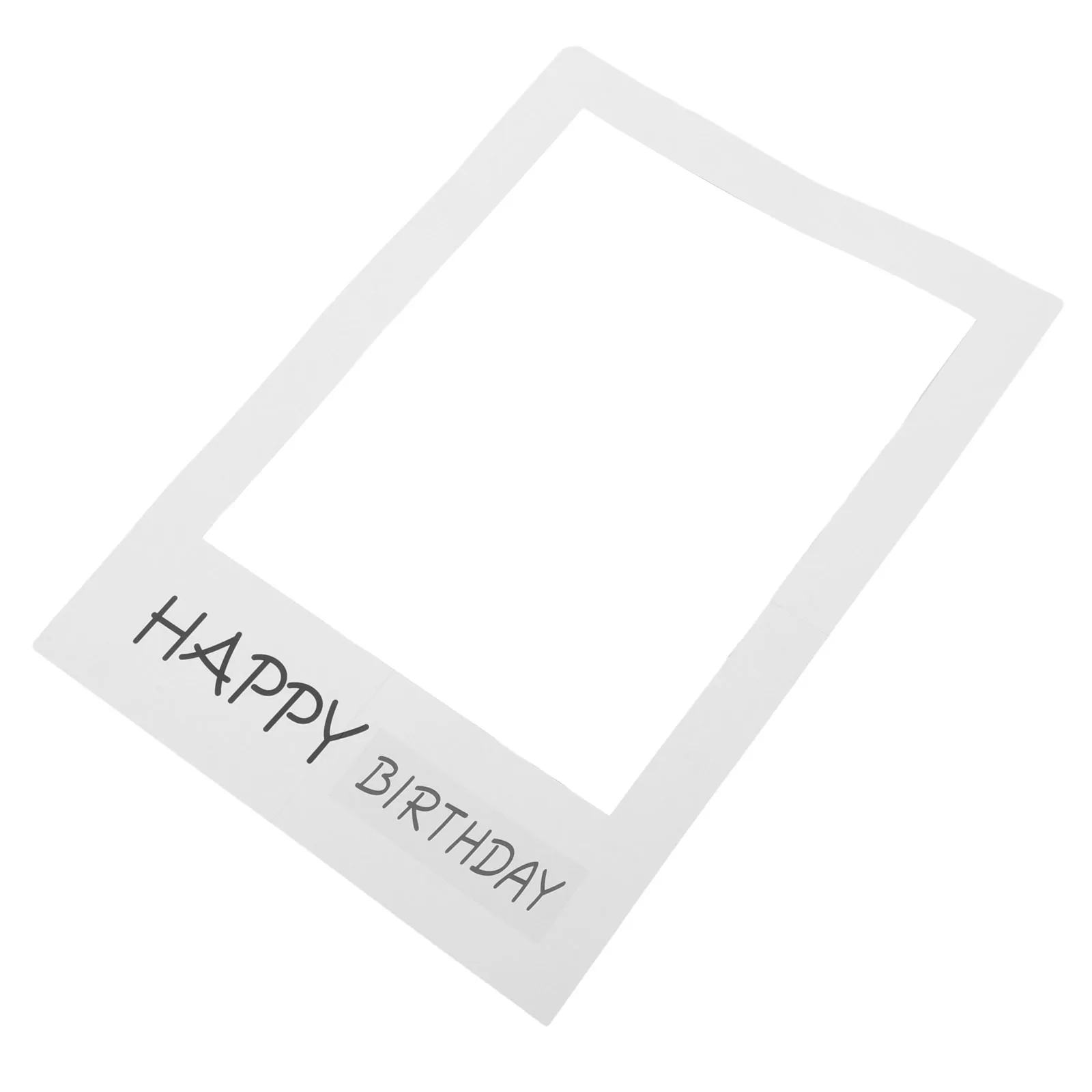 Birthday Paper Photo Frame Decoration Picture Prop Inflatable Selfie Booth Stand Accessories Happy Cutout Blank Party