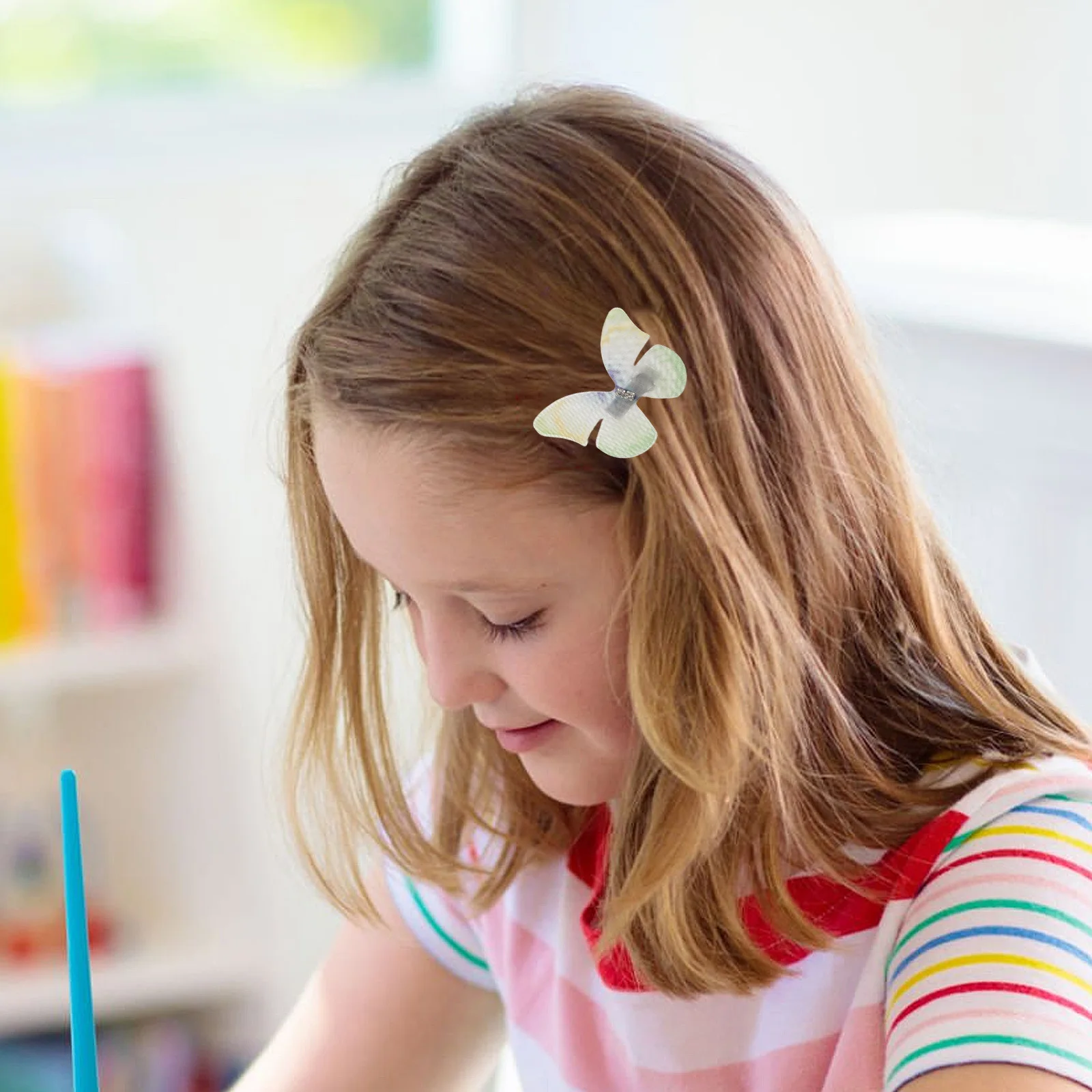 

50 шт. тонкие шифоновые заколки для волос в форме бабочки, двухслойные 3D легкие заколки из кожи аллигатора для женщин и девочек, свадебная вечеринка, салон