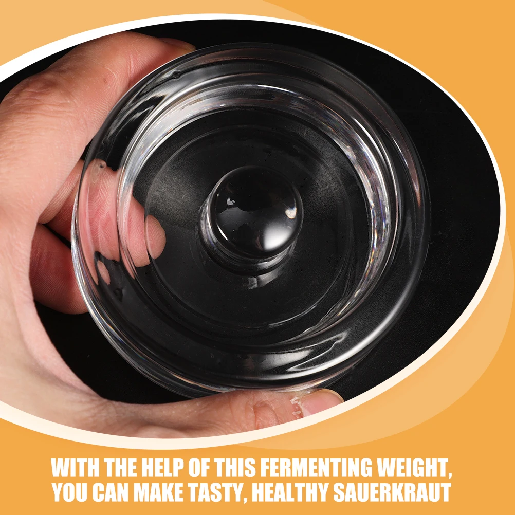 

4Pcs Transparent Fermenting Weights Glass Weight for Mason Jars Fermentation Equipment Sauerkraut Ginger Carrots Wine Cider