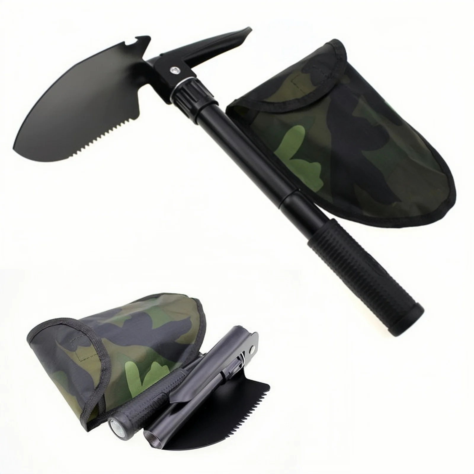 Multifunction Camping Shovel Survival Folding Shovels Military Tactical Shovel Hiking Outdoor Garden Hoe Digging Tool Kit