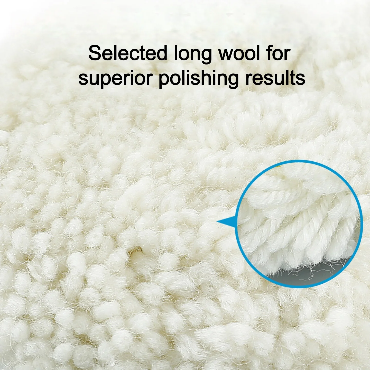 5/6/7 Zoll Woll-Polierpad für Autowachs-Polierscheibe 125/150/180mm Polier-Wollscheibe für Autolackpflege, Möbel und Stein – Detail 4