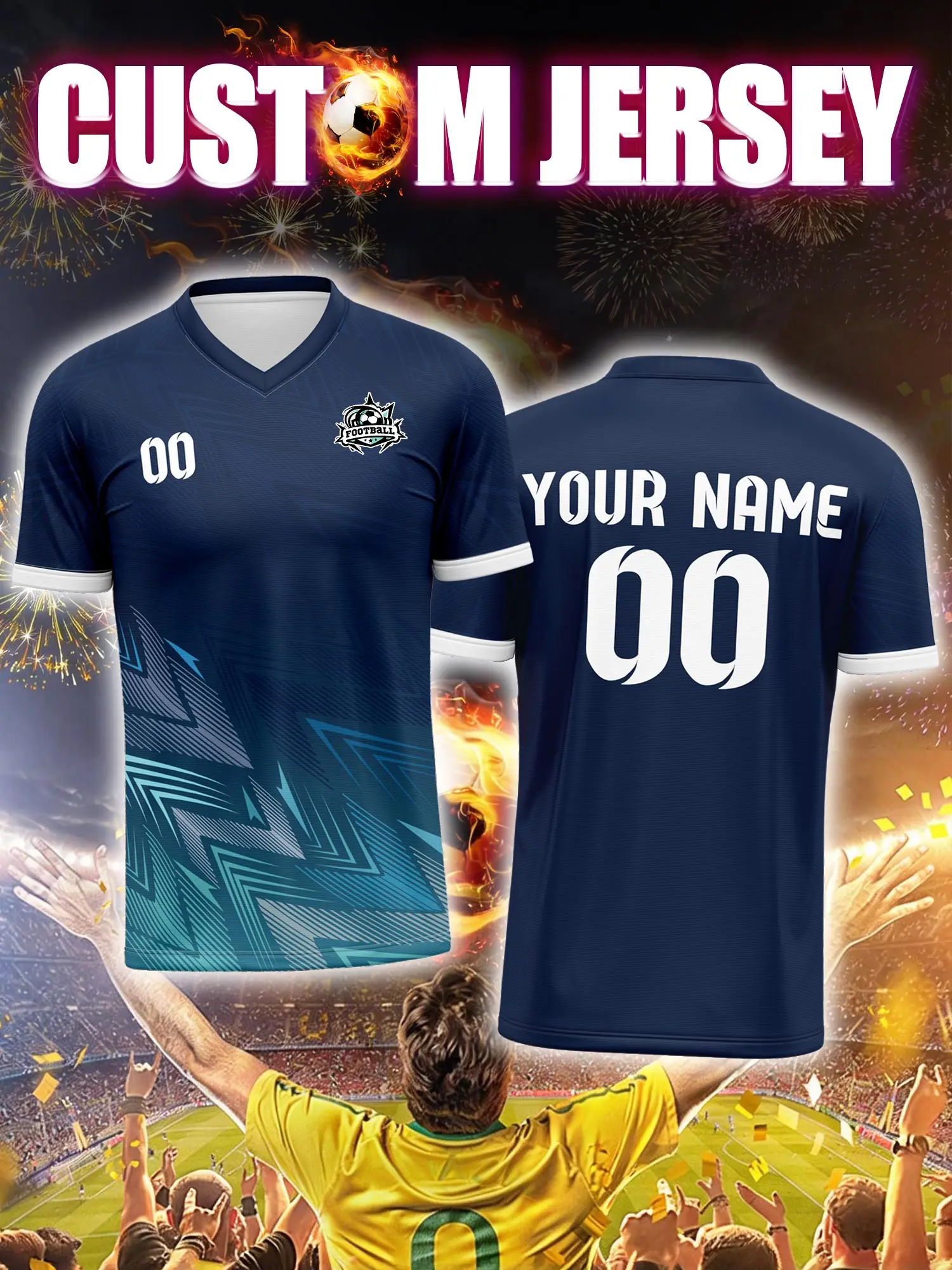 

Футбольная форма на заказ с индивидуальным изображением, номером и именем, оптовая закупка для клубов и команд, фанатская экипировка.