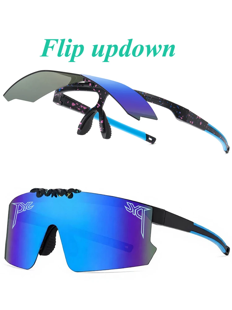 Flip-Up-Down-Brille für den Außenbereich, Radfahren, Baseball, Sonnenbrille, PITS OCTAL VIPERS TRABEC, für Herren und Damen, Sport-Sonnenbrille, Fahrradbrille – Detail 1