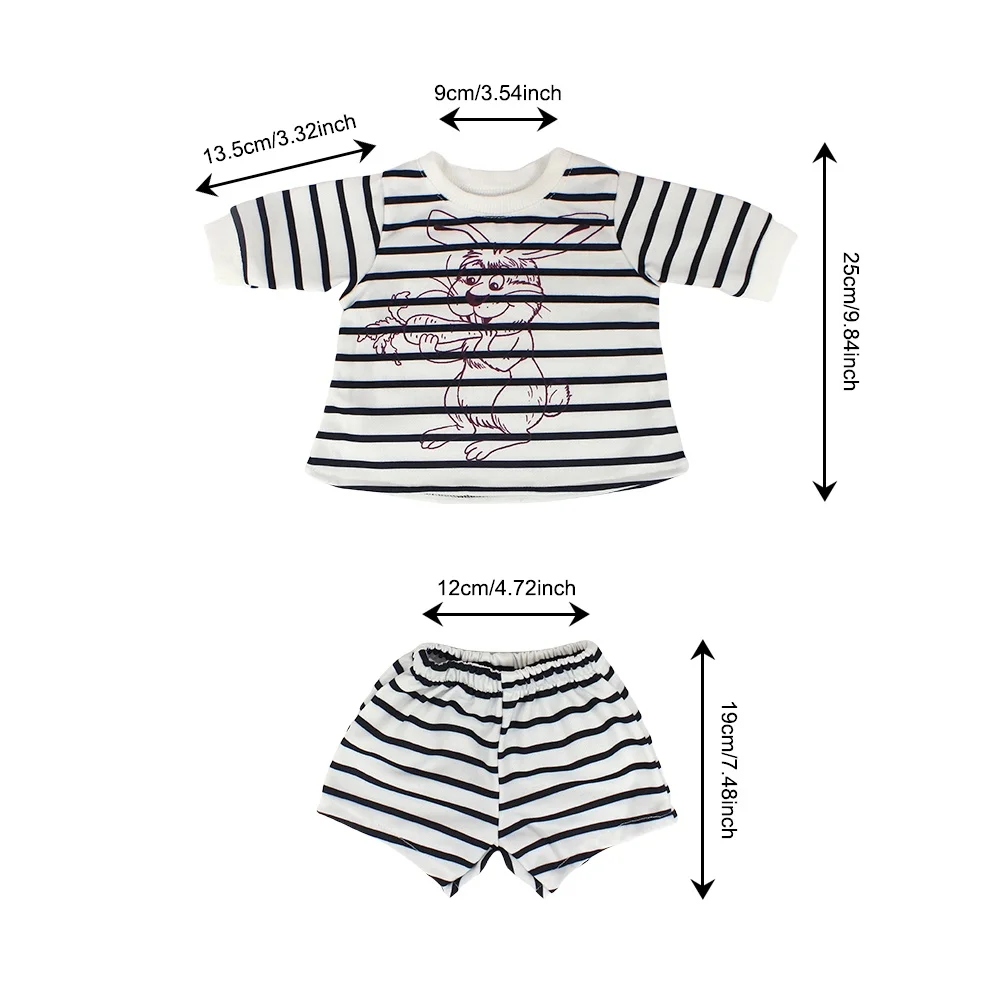 4 Styles Cuddly Bebe Reborn Clothes Sets for 45cm-52cm Reborn Dolls Cute Outfits Soft Touch Quality For Doll's Gift