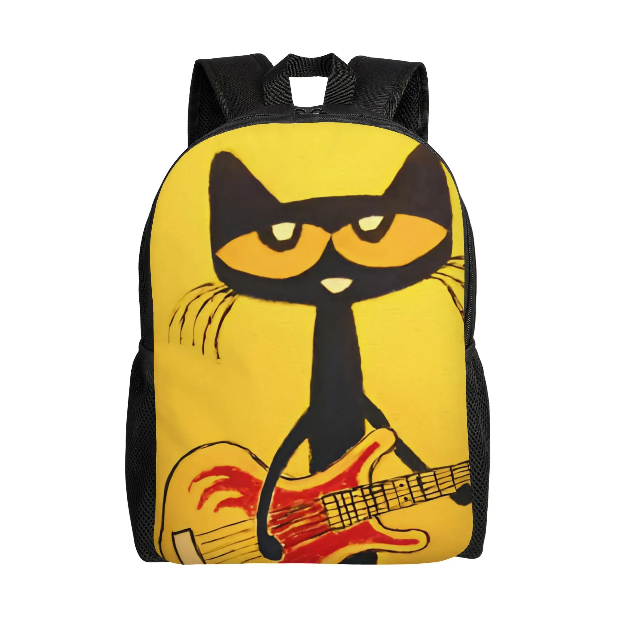 Pete the Cat  Cool Backpack Durable High School Work Cool Kitten Daypack for Men Women Laptop Computer Canvas Bags