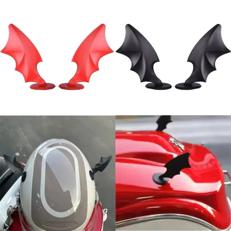 Creepy Devil Wings Helmet Decoration for Motorcycle & Electric Scooter, Cool Demon Accessory for Bike Helmets, Perfect for Party