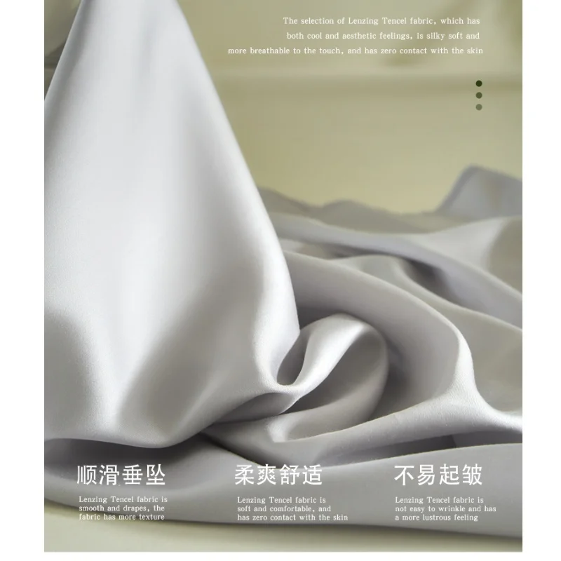 King-Size-Eukalyptus-Lyocell-Flachlaken, sommerliches, seidiges, kühlendes Oberblatt, Tagesdecke, einfarbige Doppelbettwäsche für Zuhause, 108 x 102 Zoll, 1 Stück
