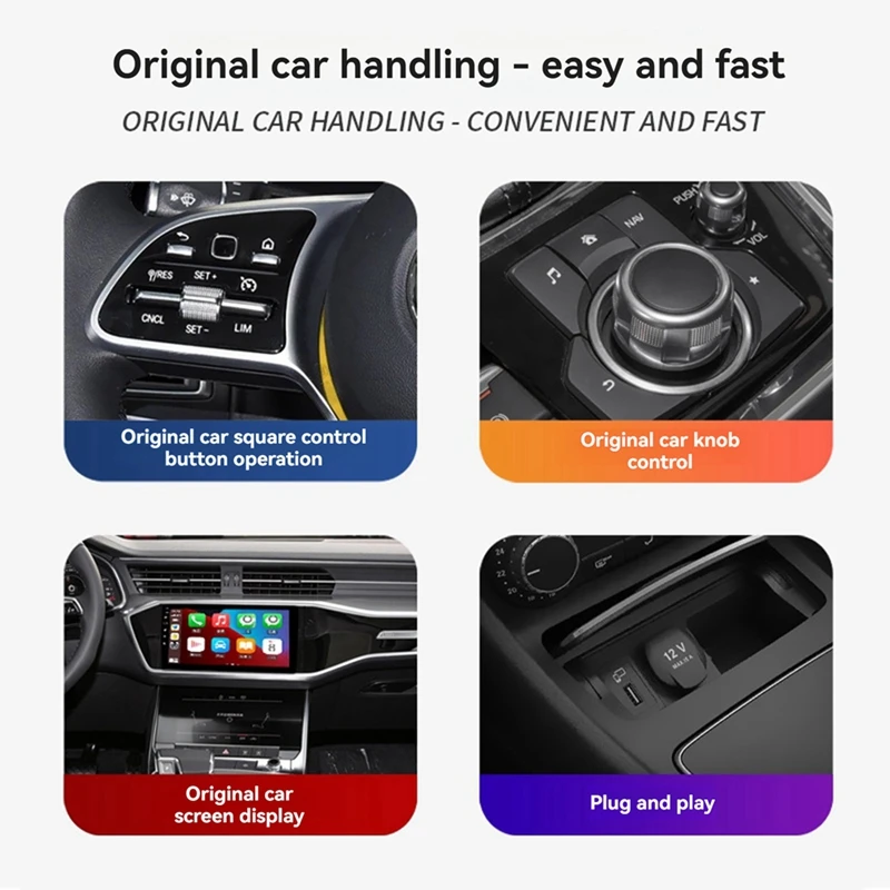 Wired To Wireless Carplay Android Auto Box 3-In-1 Android Closed System 2+32G Car Adapter