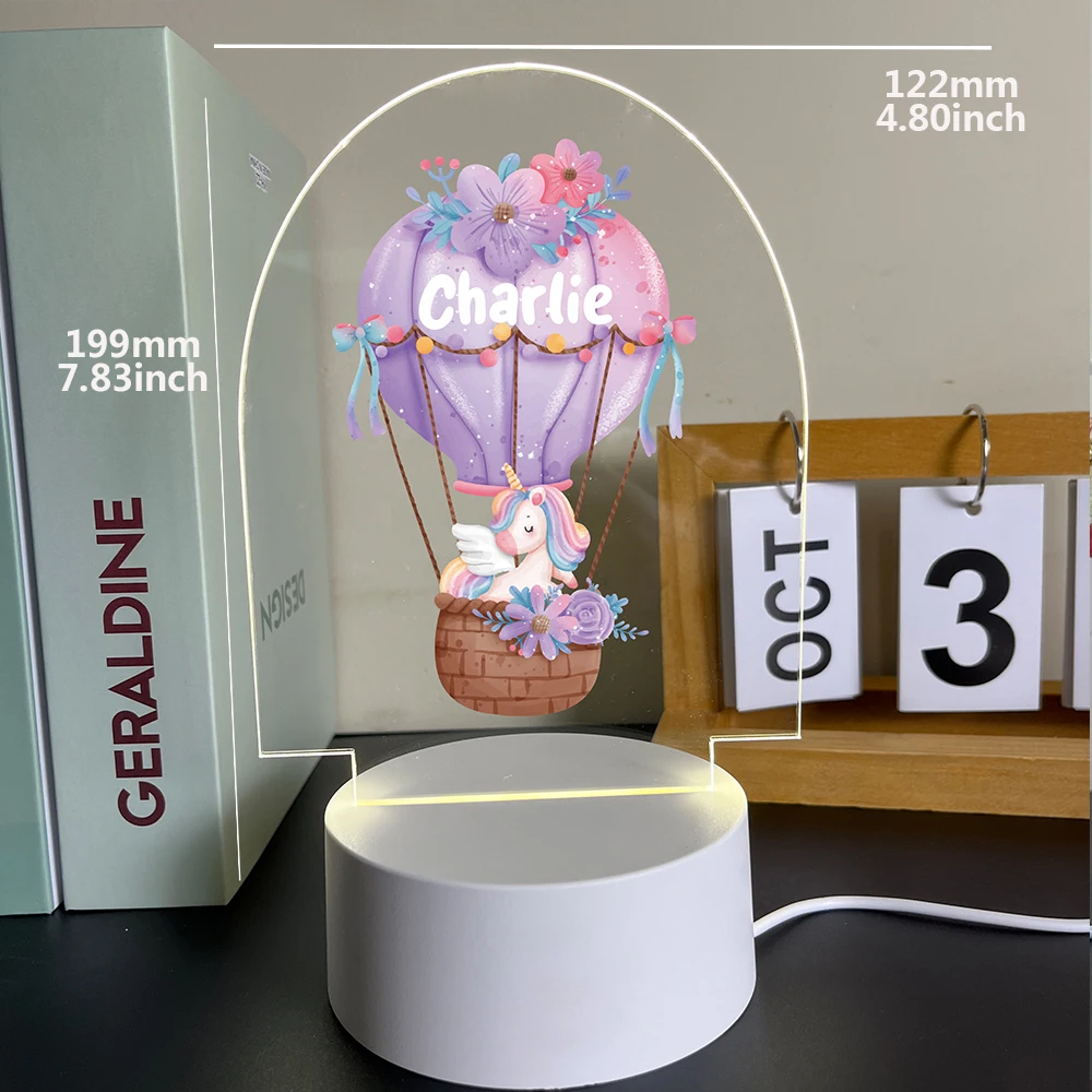 Balloon Customize the name Children Bedroom Decor 3D Lamp For Home Room Decoration Nightlight Bedroom Night Lights