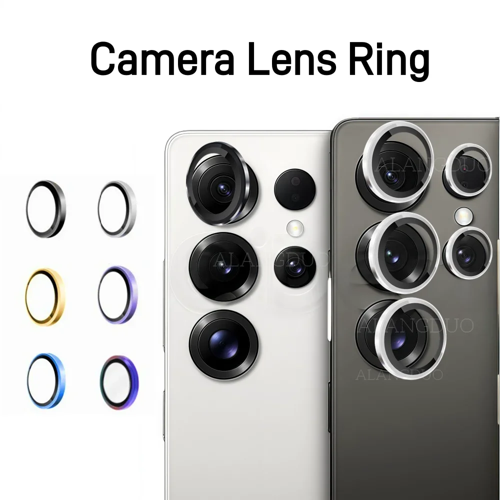 Kamera Ring Für Samsung Galaxy S25 S24 Ultra Plus S25 + S24 + Zurück Objektiv Screen Protector Glas Für S25ultra S24ultra Kappe Fall