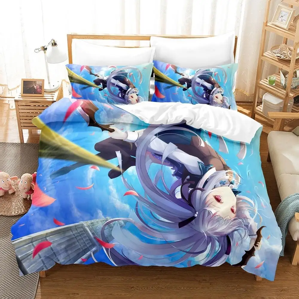 Kawaii Anime Absolute Duo Bedding Set Duvet Cover Comforter Bed Set Quilt Cover Pillowcase King Queen Twin Size Boys Girl Adult