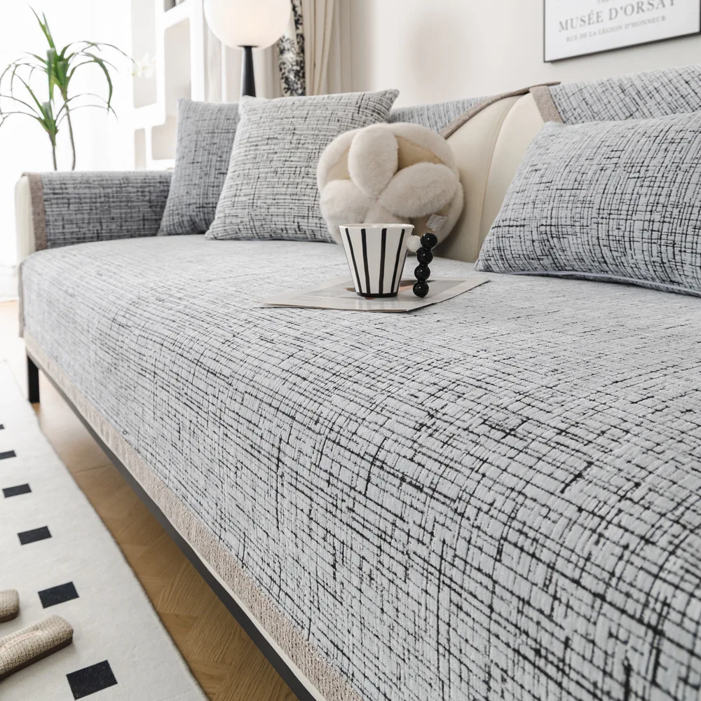 

New Chenille Sofa Cushion Cushion Light Luxury Modern Sofa Towel Household Non-slip Leather Sofa Cover Cover Cloth Towel