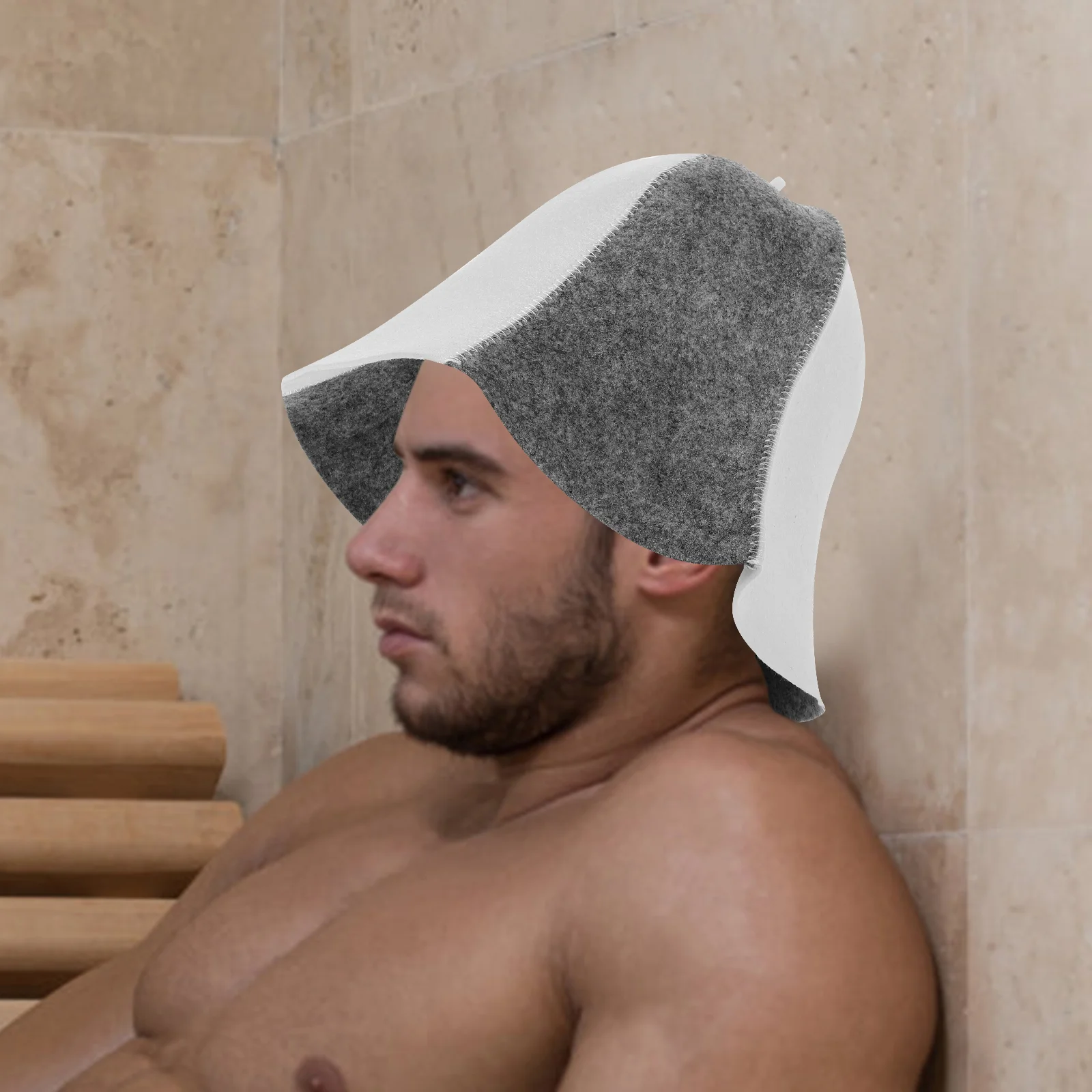 Felt Sauna Hat Caps Breathable Body Stylish Household Bath Shower for Women Man Bathroom