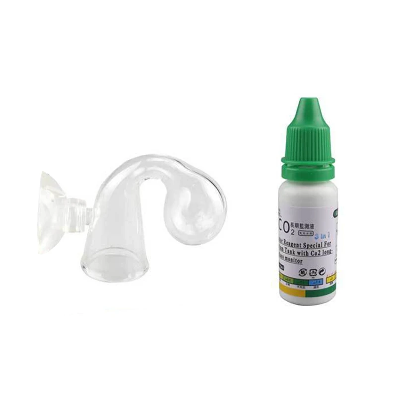 Y1UB 15ml Aquarium CO2 Solution Fluid Glass Carbon Dioxide Checker Fish for Tank Plants Living Condition