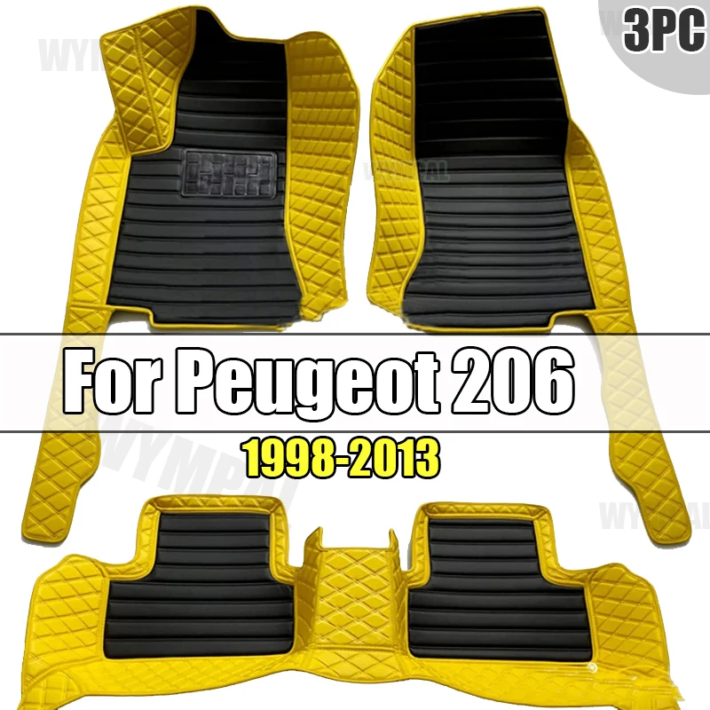 

Автомобильные коврики для Peugeot 206 206 + 1998 ~ 2013, коврики, роскошные кожаные коврики, интерьерные детали, автомобильные аксессуары 1999 2000 2001 2002