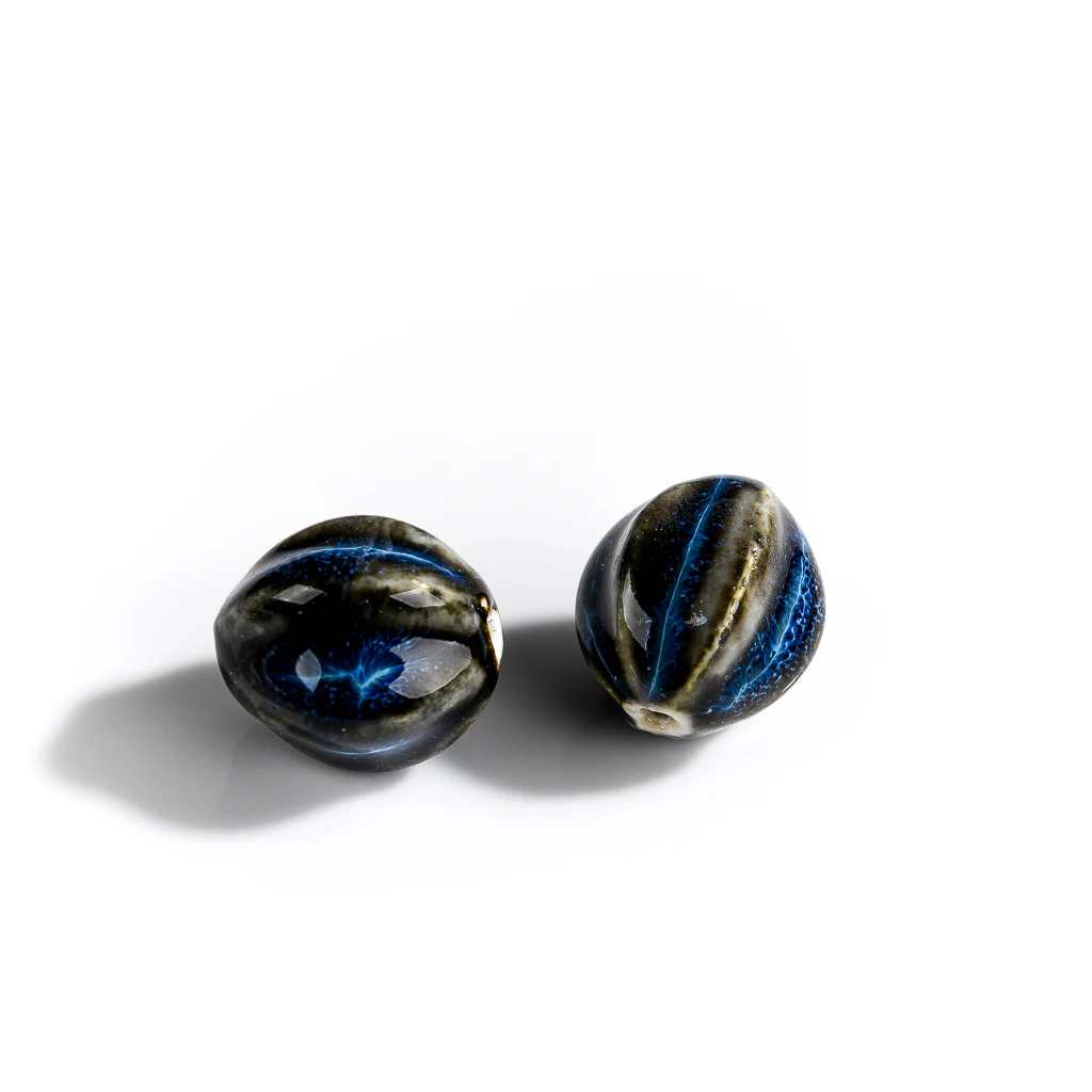 Unique Chic Mystic Blue DIY Ceramic Beads Retro Porcelain Jewelry Accessories DIY Handmade For Making #XN575