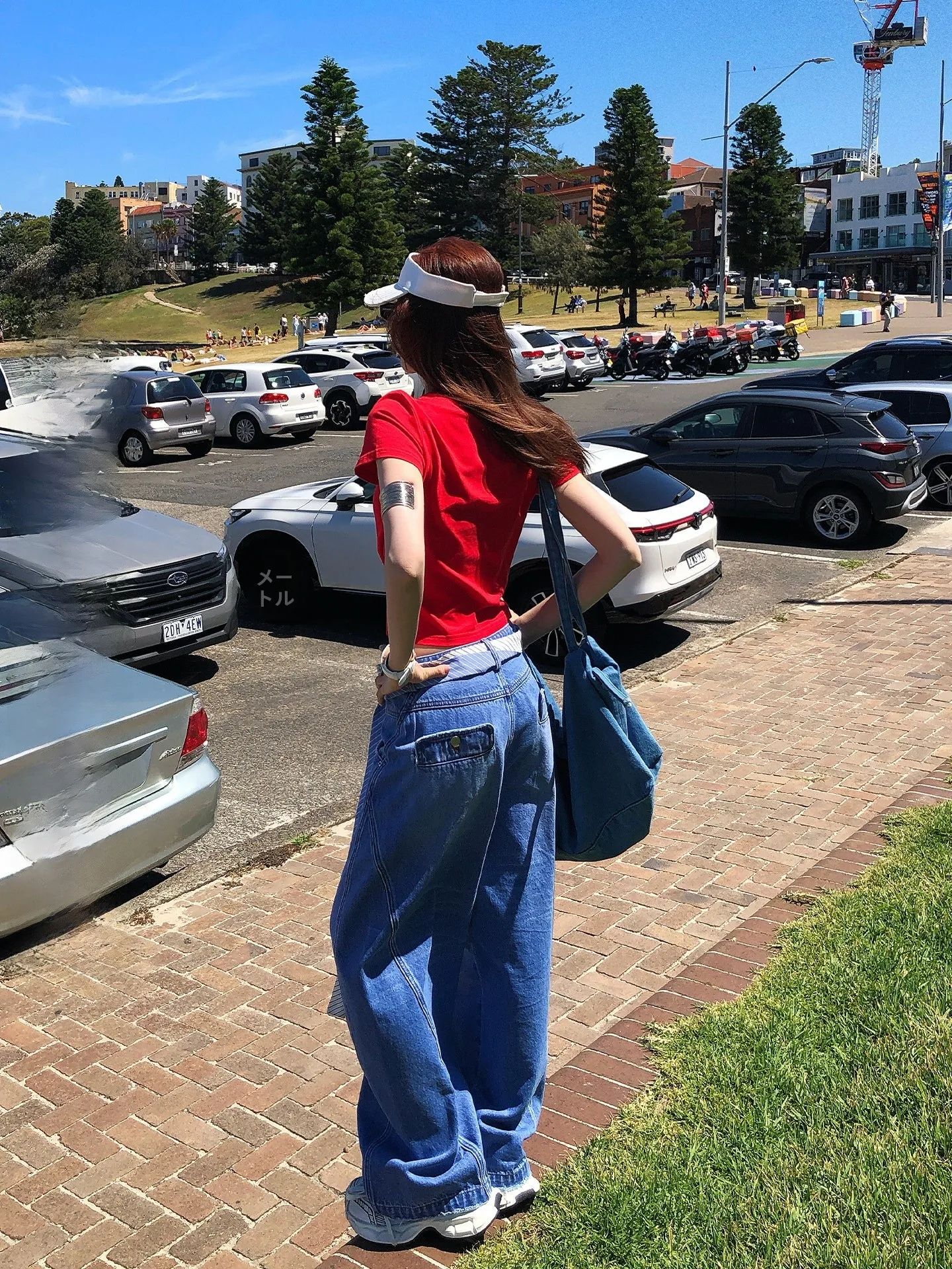 

Wan Jun Blue Hour Korean Sle 90 Cotton Wide Leg Casual Pants Women Early Spring Commute Versatile Floor Length Jeans