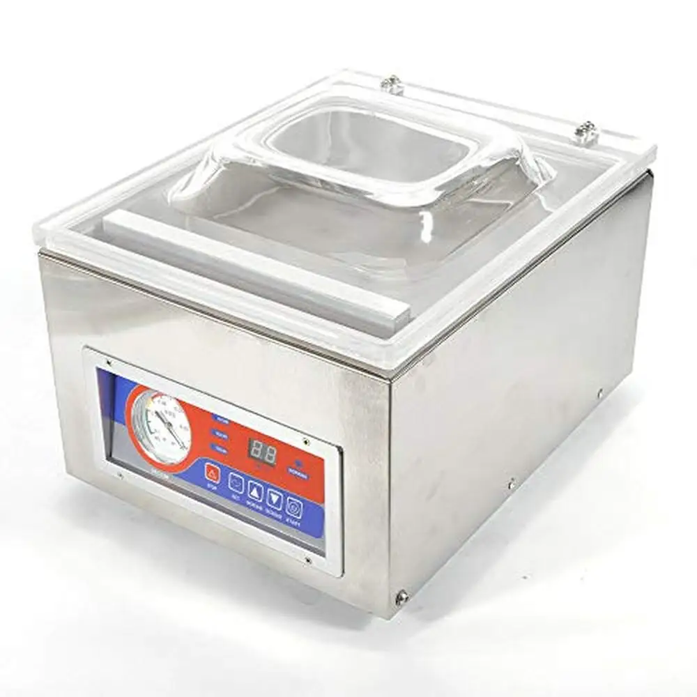 Stainless Steel Chamber Vacuum Sealer Machine 110V Automatic Packing Sealing Food Preservation Equipment