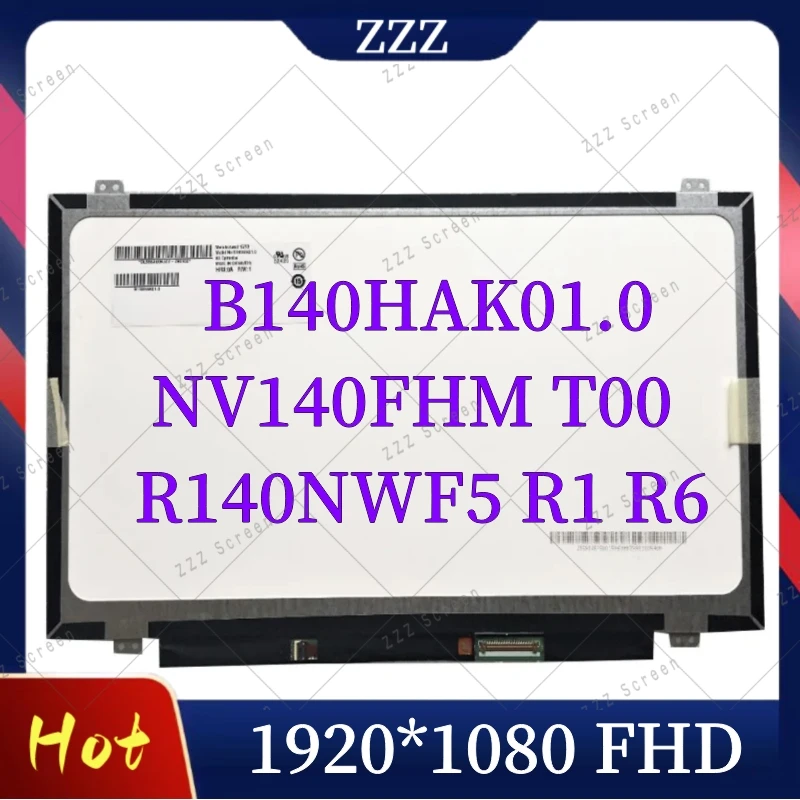 

B140HAK01.0 NV140FHM T00 R140NWF5 R1 R6 Touch LCD Screen For Lenovo ThinkPad T470P T470S T470 T480 T480S A485