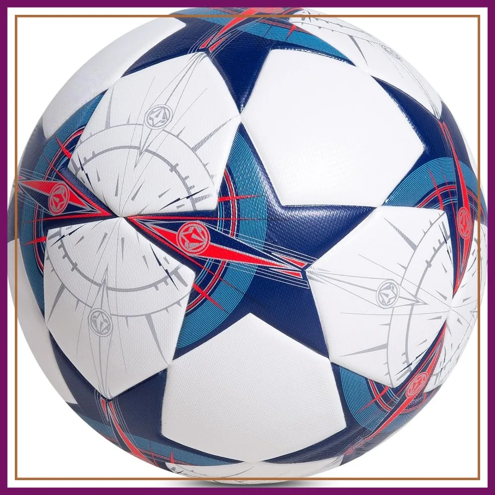 

Size 5 Soccer Ball, Thermal Bonded Seamless Waterproof PU, Durable Match Training Ball with Pump and Bag