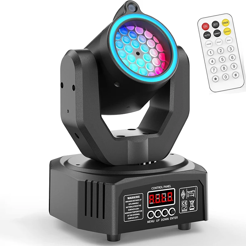 

Mini 30W Beam Pattern Moving Head Light RGB DMX Sound Activated Strobe Effect Stage Light for DJ Disco Party Christmas