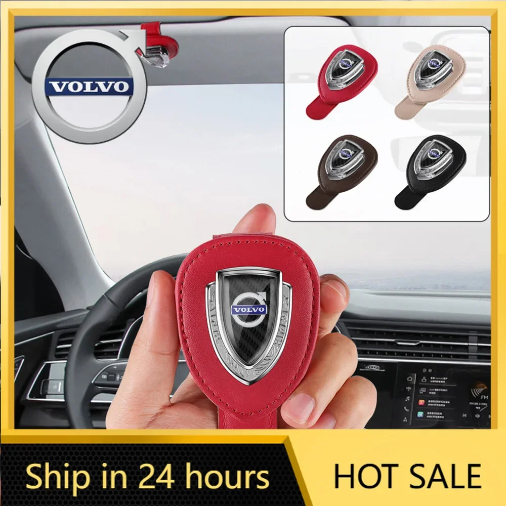 

Steering Covers 1pcs Car Interior Glasses Clip Auto Sun Visor Sunglasses Holder Storage Clip For Volvo S80L XC60 XC90 S40 S60 S8