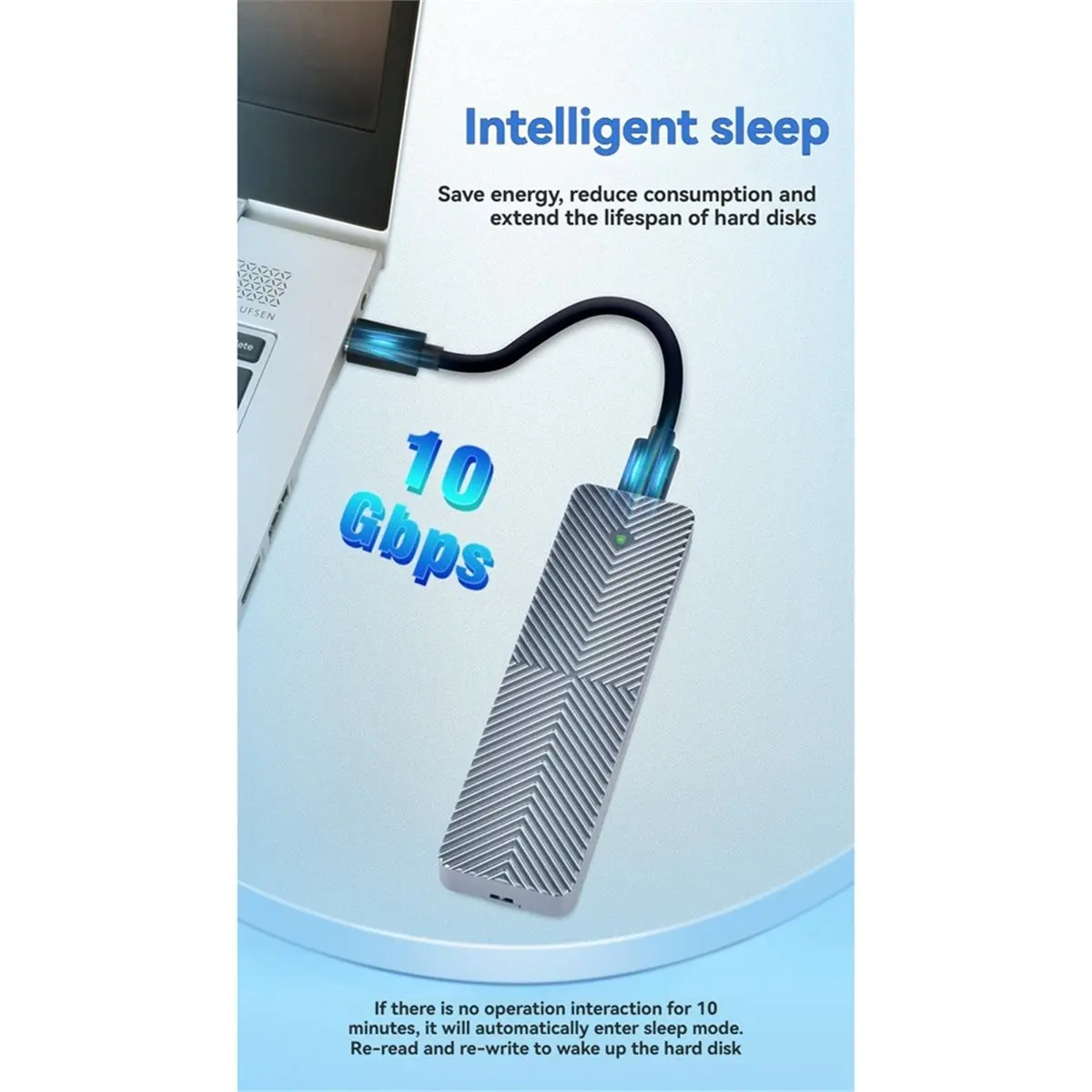 

Stable- M.2 Solid State Mobile Hard Disk Box 10Gbps Dual Protocol NVMe/NGFF External Box USB3.2 M.2 SSD Enclosure