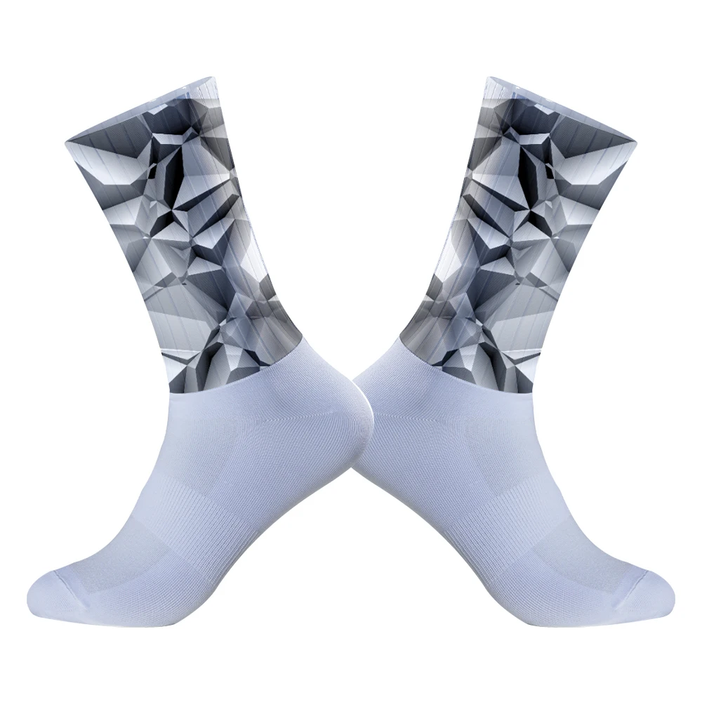 Chaussettes de vélo de route en silicone coordonnantes pour hommes, chaussettes de sport Aero Team, nouveau, 2024