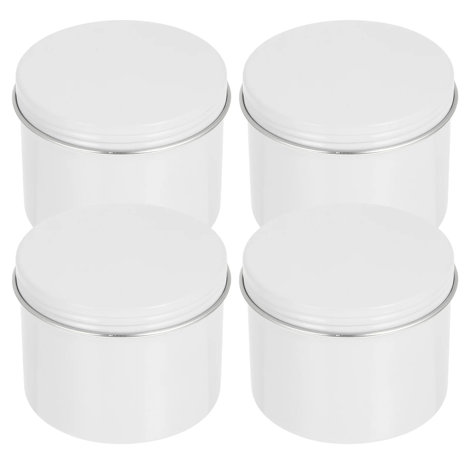 

4pcs Aluminum Storage Jars Empty Round Box 120Ml For Diy Candles Tea Ointment Jewelry Travel Organizer Refillable Metal