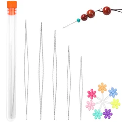 5Pcs Beading Needles For Jewelry Making Bead Needle Large Eye Sewing Needles For Beads Threading Jewelry Making Tools Supplies