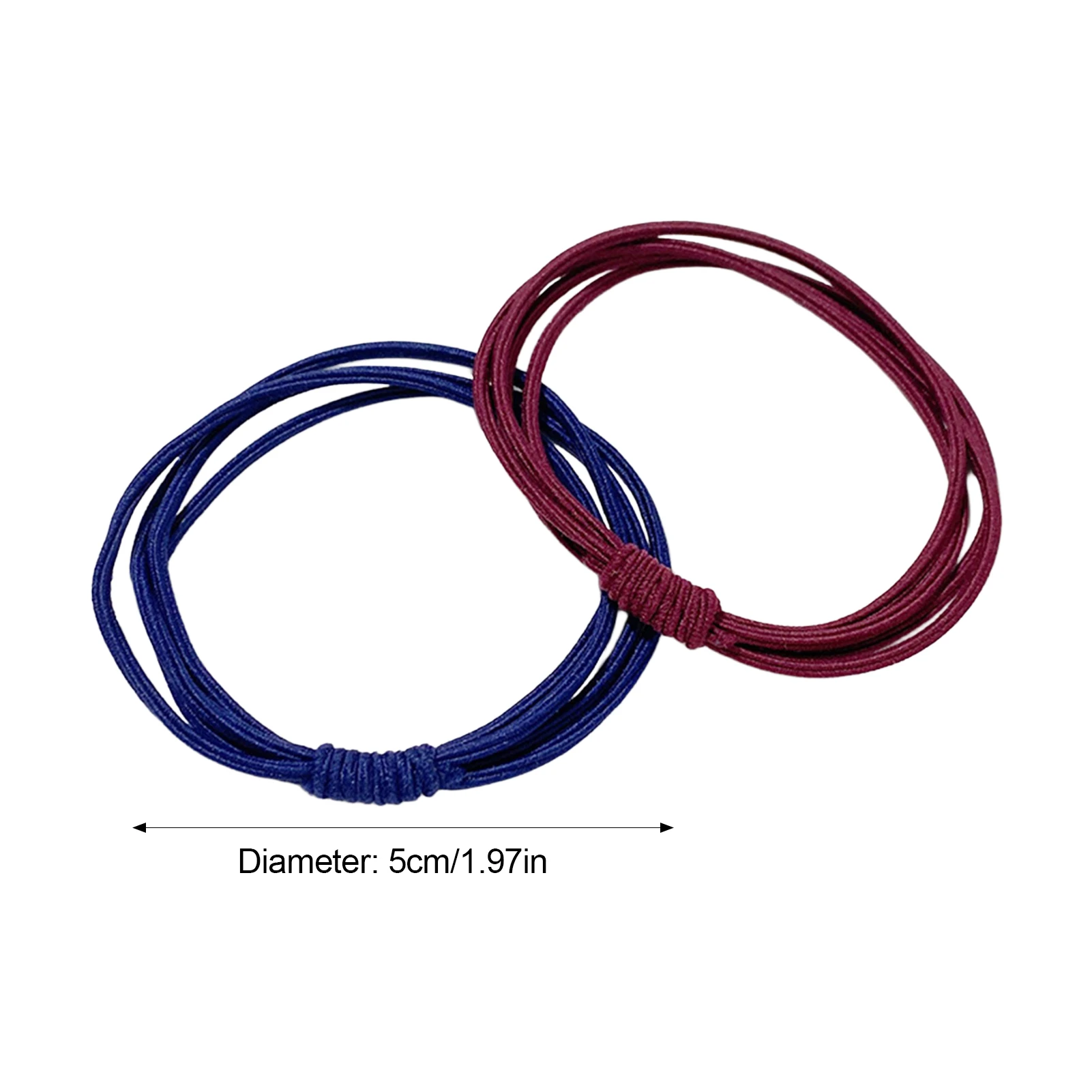 10 Buah Ikat Rambut Wanita Gaya Sederhana Ikat Rambut Elastis Warna Solid Ikat Rambut Kecil untuk Penataan Rambut Keriting Tebal