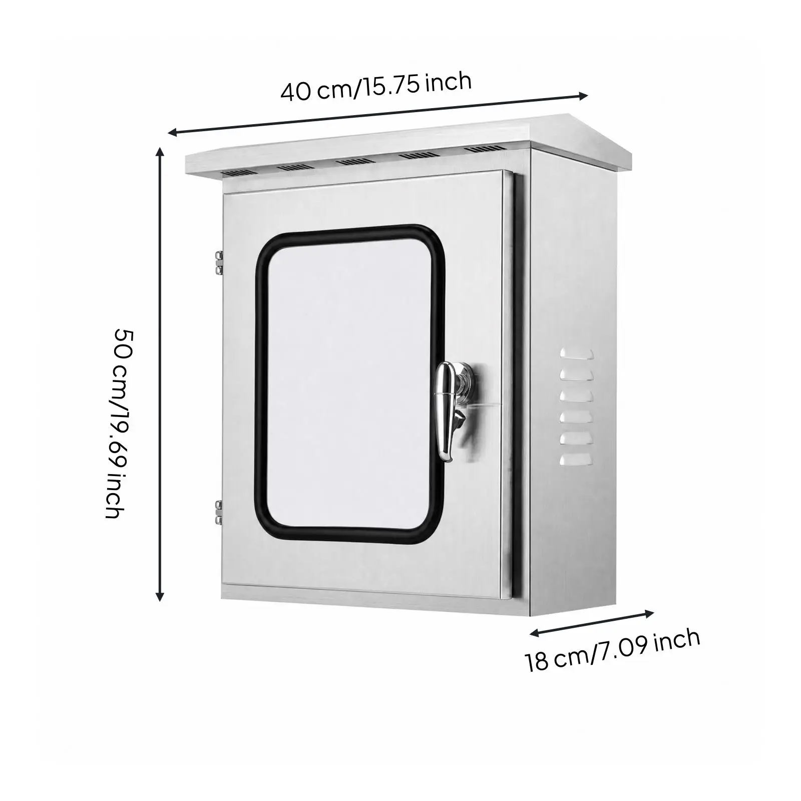 Outdoor Power Cabinet Stainless Steel Electrical Enclosure Box with Transparent Window