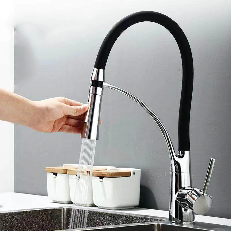 matte-black-pull-down-kitchen-faucet-chrome-dual-modes-nozzle-hot-cold-water-mixer-crane-tap-brass-spring-kitchen-sink-faucets