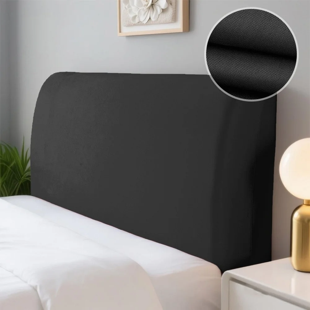 WaterFor Stretch Headboard Cover Black 226cm Long x 31cm Wide x 74cm High 210D Oxford Cloth for Dust Protection