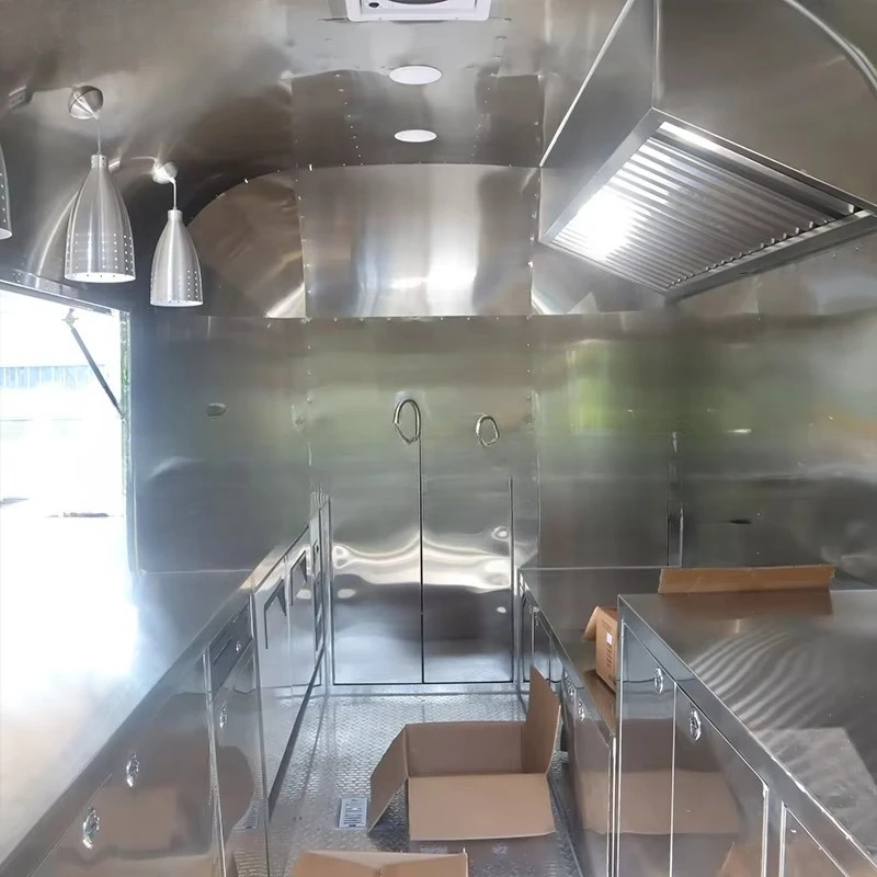 Standard Ice Cream Mobile Food Cart Trailer Food Truck Van Mobile Trailer Food Truck With Full Kitchen