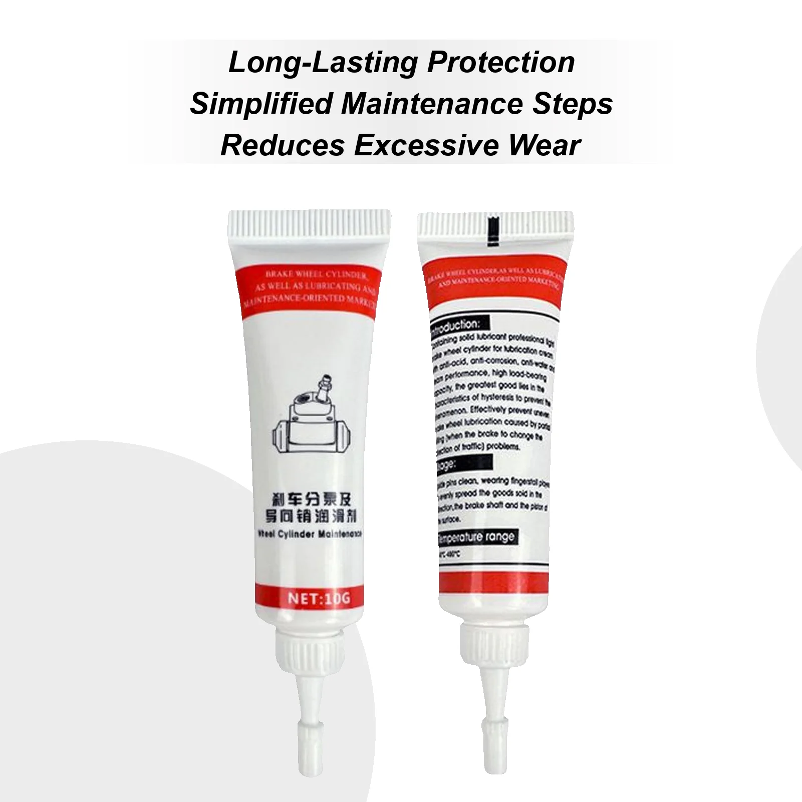Brake Cylinder Guide Pin Lubricating Grease Rust Squeal Eliminating Brake Lubricant Long-Lasting Moisture Proof Lubrication