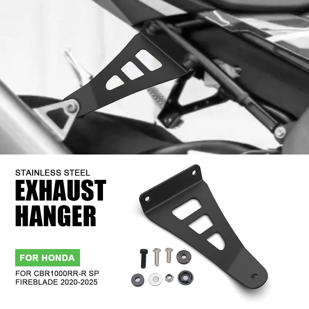 

For Honda CBR1000RR-R SP Fireblade 2020-2021-2022-2023-2024-2025 Stainless steel Exhaust Hanger Bracket with Passenger Peg Block