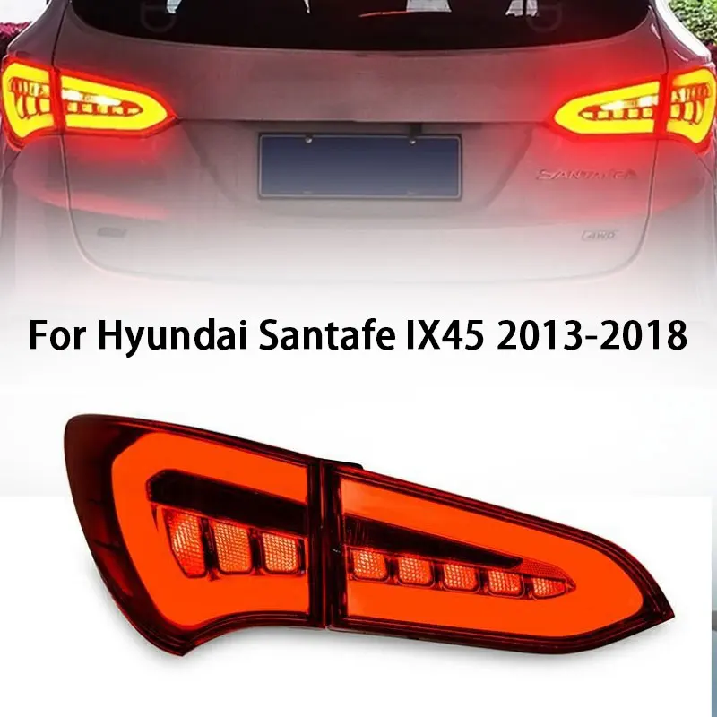 Car Taillight Brake Light Turn Signal Assembly for Hyundai Santafe IX45 2013-2018 Modified Driving Lamp Body Kit Car Accessories