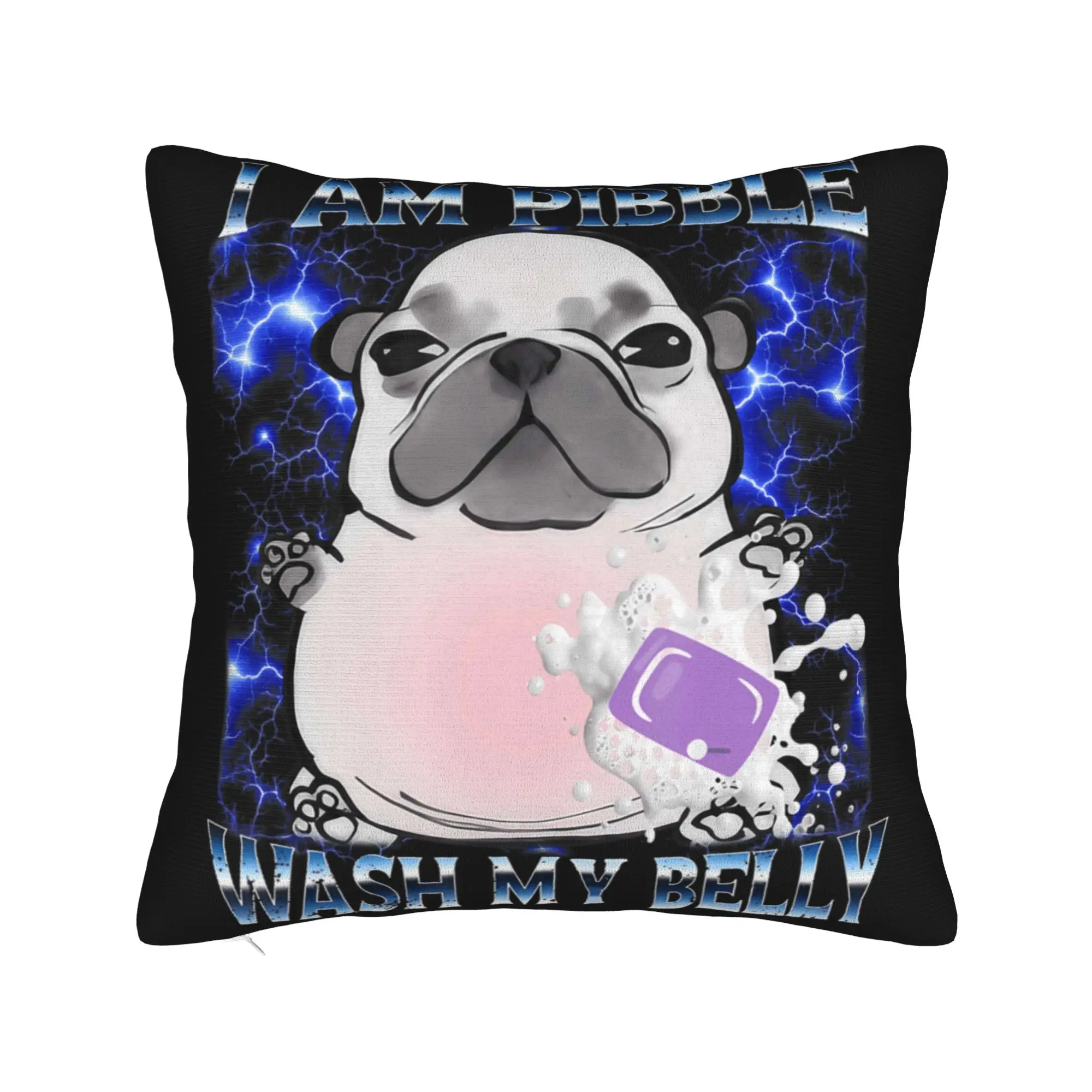 Dog Pitbull Animal Pibble Meme Cute Funny Humor Art Pillow Cover  Soft Cushion Cover Retro Trendy Pillow Case For Car Home Decor