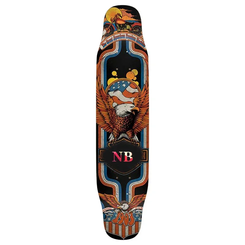 Professioneel compleet longboard-skateboard Straatdansen Longboard-skateboard Downhill esdoorn dubbel gebogen longboard-dekken