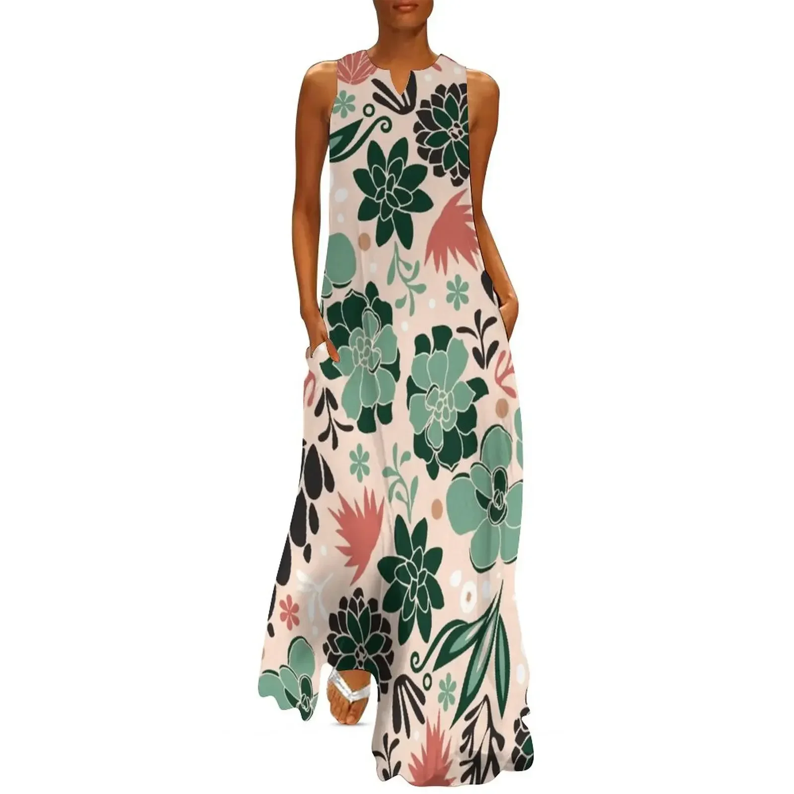 

Succulent flowerbed Long Dress luxury evening dress woman for wedding dress dresses Womens dresses women summer