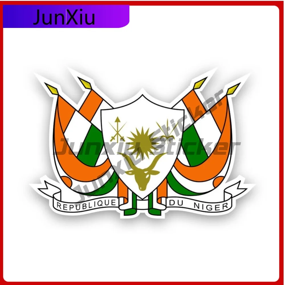 

Nigerien Coat Of Arms Sticker Waterproof Anime Window Waterproof Vinyl Decal For Mobile Phones Unique Decor Outdoor Unique