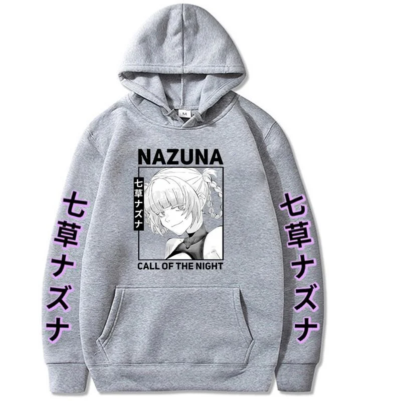 Anime Nazuna Nanakusa Printed Hoodie Women's Harajuku Hip Hop Y2k Hooded Pullover Long Sleeves Fleece Casual Loose Hoodies