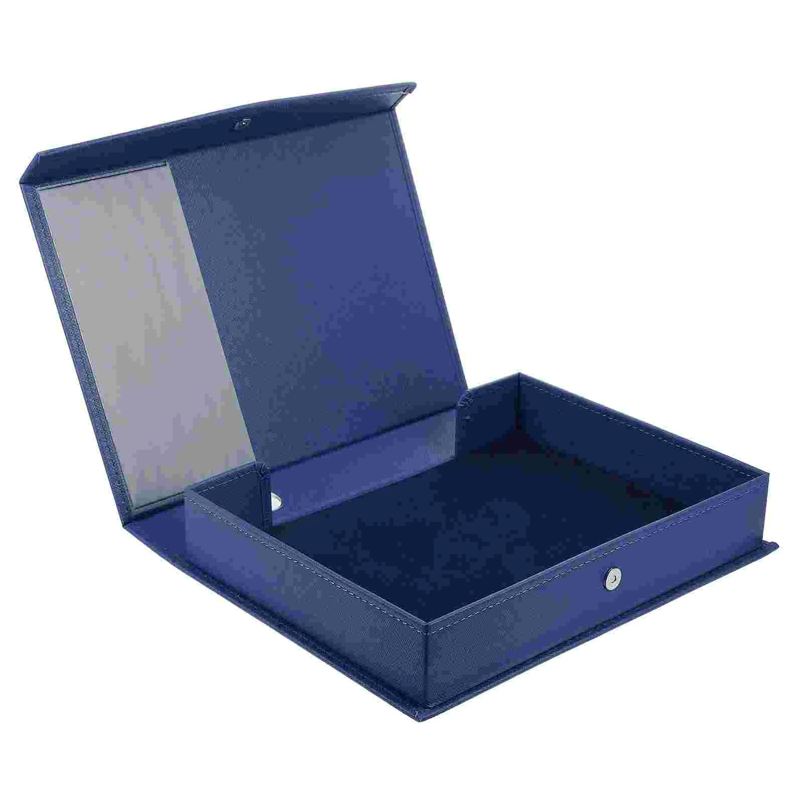 Органайзер для файлов формата А4, обычный бухгалтерский ваучер, контрактная коробка для документов, бизнес-офисный стол для хранения (синий), папка для столов