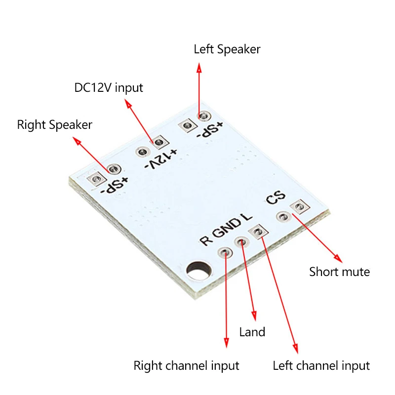 Mini Power Amplifier Board 18W * 2 Digital Class D / Class AB Audio Power Amplifier NS4110B Voltage DC 6-14V