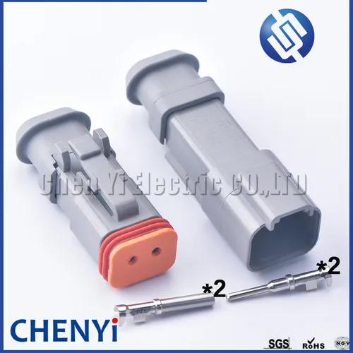 Imagen 1 del producto 2 pines Deutsch bomba automotriz camión arnés de cableado conector inyector enchufe cubierta DT04-2P-E008 DT06-2S-E008 DT04-2P DT06-2S