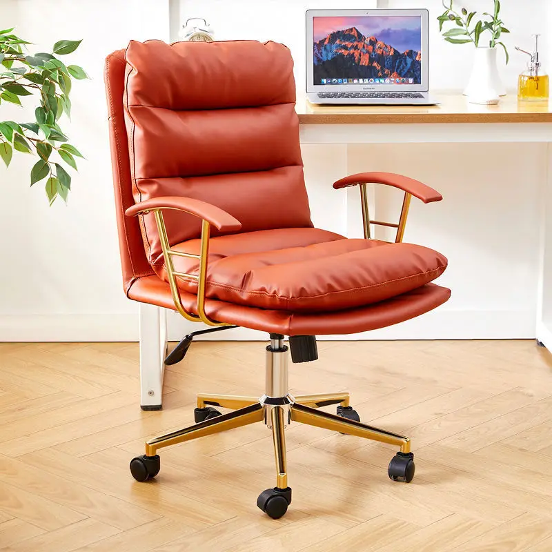 Gaming Leather Office Chair Upholstery Comfortable Bedroom Floor Wheels Fashion Sleep Chairs Headrest Muebles Luxury Furniture